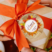 秋メープル葉紙テクスチャー感謝祭 フェイバータグ