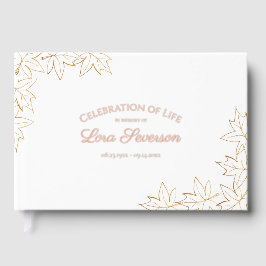 秋メープル離れお祝いライフメモリアル ゲストブック