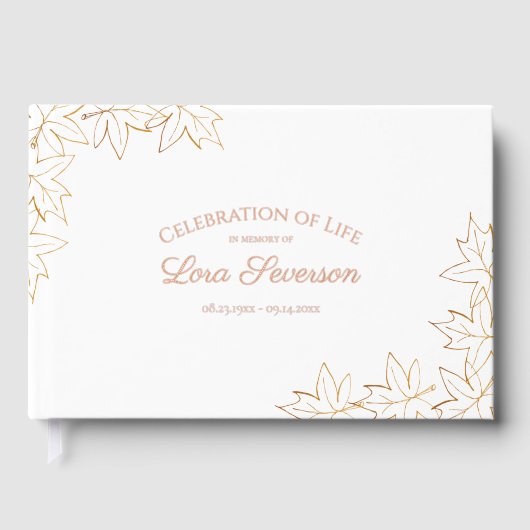 秋メープル離れお祝いライフメモリアル ゲストブック (正面)