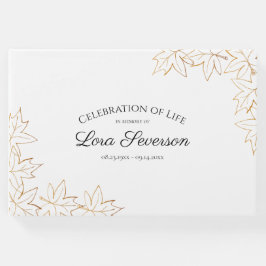 秋メープル離れお祝いライフメモリアル ゲストブック