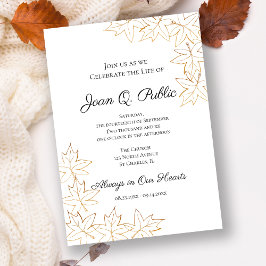 秋メープル離れお祝いライフメモリアル 招待状