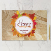 秋メープル離れスサンクスギビング紙ランチョンマット ペーパーパッド (インサイチュ)