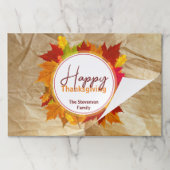 秋メープル離れスサンクスギビング紙ランチョンマット ペーパーパッド (折り畳み)