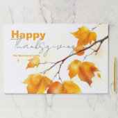 秋メープル離れスサンクスギビング紙ランチョンマット ペーパーパッド (インサイチュ)