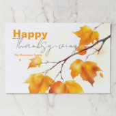秋メープル離れスサンクスギビング紙ランチョンマット ペーパーパッド (正面)