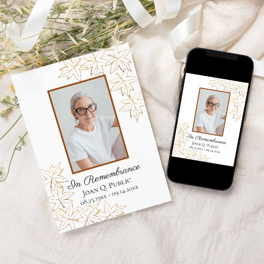 秋メープル離れズエッジ死記念日 招待状