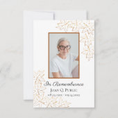 秋メープル離れズ葬式ウェイクメモリアル悔やみや弔慰 サンキューカード (正面)