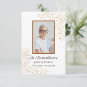 秋メープル離れズ葬式ウェイクメモリアル悔やみや弔慰 サンキューカード (スタンド正面)