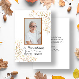 秋メープル離れズ葬式ウェイクメモリアル悔やみや弔慰 サンキューカード