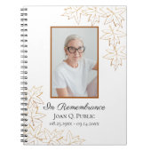 秋メープル離れ葬儀記念ゲストブック ノートブック (正面)