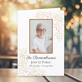 秋メープル離れ葬儀記念折り畳み プログラム