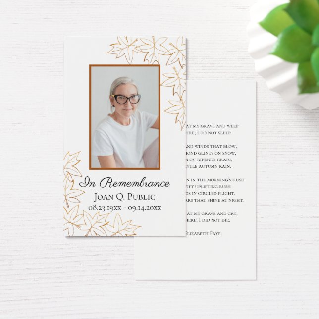 秋メープル離れ葬祭記念祈りの言葉 (デスク)