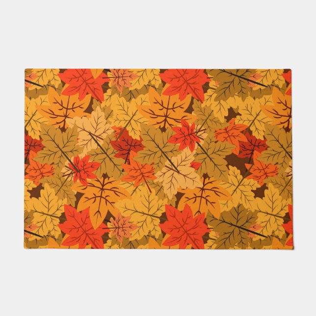 秋メープ葉ル ドアマット (正面)