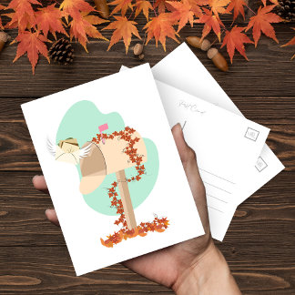 秋メールボックスAirmailはがき ポストカード