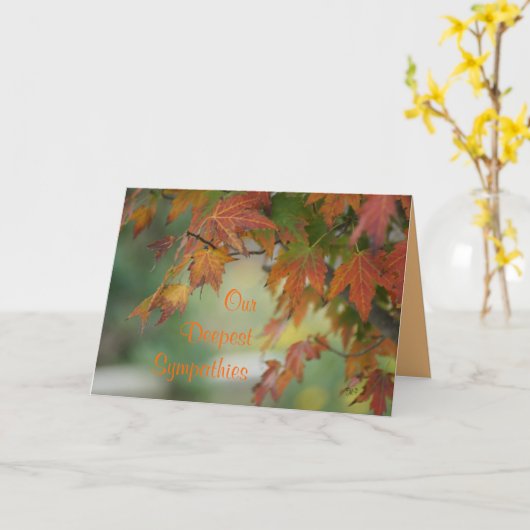 秋メー葉プルカスタマイズ – 任意の大事な行事 カード (黄色い花)