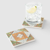 秋モザイク大理石コースター ストーンコースター (横)