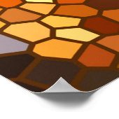 秋モザイク抽象芸術 ポスター (角)