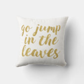 秋モダンにジャンプする葉装飾 クッション (裏面)