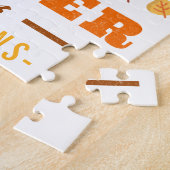 秋モダンのインスパイア秋ビブパーソナライズされたス ジグソーパズル (側面)