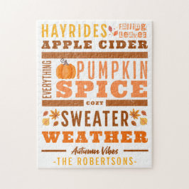 秋モダンのインスパイア秋ビブパーソナライズされたス ジグソーパズル