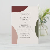 秋モダンのシンプル楽結婚楽 招待状 (スタンド正面)