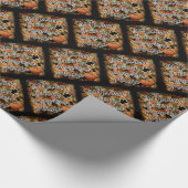 秋モダンのパンプキ葉ン ラッピングペーパー (角)