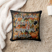 秋モダンのパンプキ離れンコットン16"X16 クッション (ブランケット)