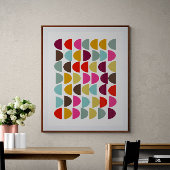 秋モダンの幾何学模様自然芸術 ポスター