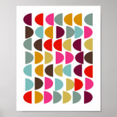 秋モダンの幾何学模様自然芸術 ポスター (正面)