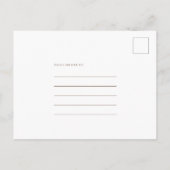 秋モダンの水彩花模様の保存日 案内ポストカード (裏面)