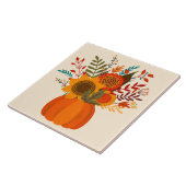 秋モダンの花カボチャ タイル (側面)