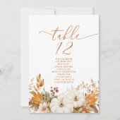 秋モダンの表結婚座図カード 招待状 (正面)