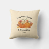 秋モダンアクセント(カボチャと紅葉) クッション (裏面)