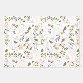 秋モダンアコーンと紅葉 ラッピングペーパーシート (正面)