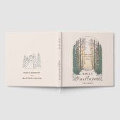 秋モダンア素朴エレガントーチフォレスト引用文 ゲストブック (全面)