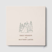 秋モダンア素朴エレガントーチフォレスト引用文 ゲストブック (裏面)