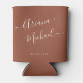 秋モダンカスタムのTerracottaスクリプト名結婚の種類 缶クーラー (正面)