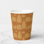 秋モダンカボチャのオレンジ色 紙コップ (左)