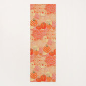 秋モダンカボチャオレンジフローラ.瞑想 ヨガマット (裏面)