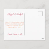 秋モダンカボチャ収穫感謝祭グリーティング シーズンポストカード (裏面)