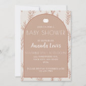 秋モダンキュートシンプルカボチャベビーシャワー 招待状 (正面)