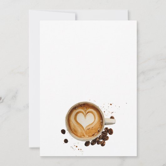 秋モダンコーヒーベビーが赤ちゃんシャワーを醸造している サンキューカード (裏面)