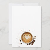 秋モダンコーヒーベビーが赤ちゃんシャワーを醸造している 招待状 (裏面)