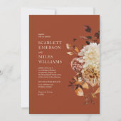 秋モダンテラ結婚コッタ 招待状 (正面)