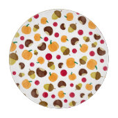 秋モダンパンプキンベリーズアコーン カッティングボード (正面)