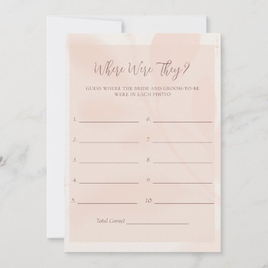 秋モダンピンクフローラシャワーゲームカード 招待状 (正面)