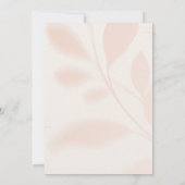 秋モダンピンクフローラシャワーゲームカード 招待状 (裏面)