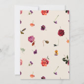 秋モダンフローラガーデンテラコッタブライダルシャワー 招待状 (裏面)