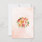 秋モダンフローラ幾何結婚の セーブザデート (裏面)