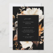 秋モダンフローラ感謝祭ディナーパーティー 招待状 (正面)